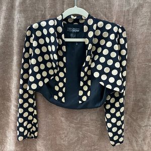 Polka dot cropped jacket